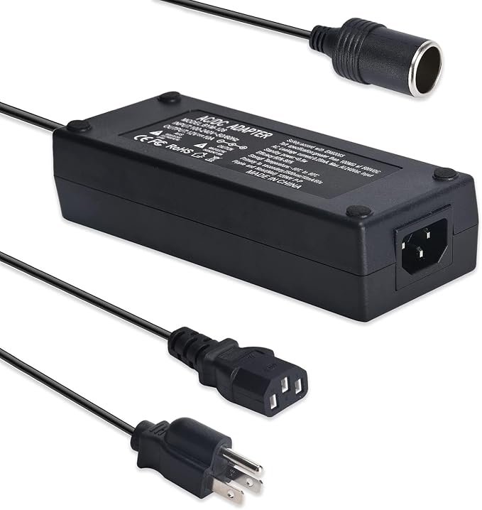 AC to DC Converter Car Cigarette Lighter Socket, SANSUN 120V to 12V AC/DC Power by SANSUN