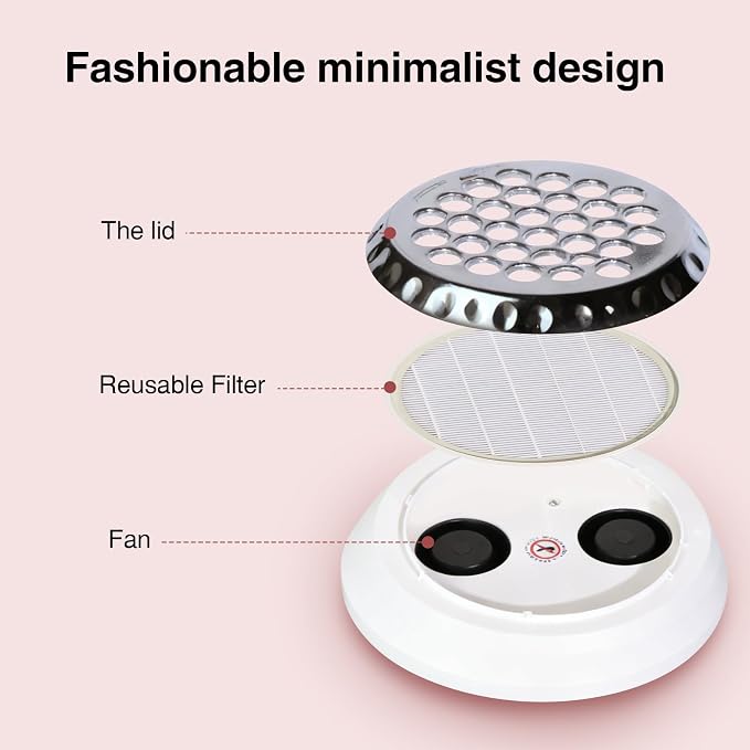 Nail Dust Collector+1 Filter 40W Turbo Vacuum No Fan Cleaner 5200RPM Suction - Image 2