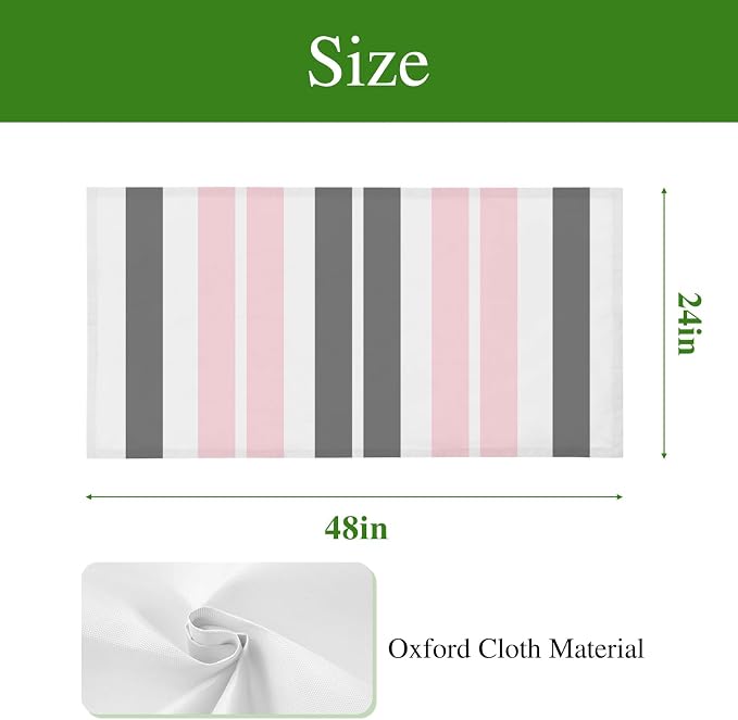 4 Pack Pink and Fluorescent Light Covers Grey Striped Rectangular Geometric 4 x - Image 8