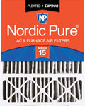 Nordic Pure 20x25x5 Pleated MERV 15 Plus Carbon Air Filter 1 Pack | Actual by NordicPure