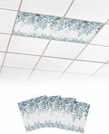 Fluorescent Light Covers for Ceiling Lights Teal Blue Eucalyptus Leaves by Home+L6