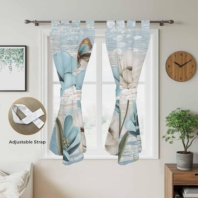 Spring Floral Bedroom Curtains 72 Inch Length, Window Curtains Tab Top - Image 5