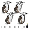 HOLKIE Caster Wheels 2 inch, Heavy Duty Furniture Casters Set of 4, Rubber by HOLKIEUSA