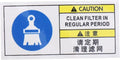 Filter Cleaning Reminder Sticker Industrial Equipment Maintenance Notice Decal by HIAKDOFT