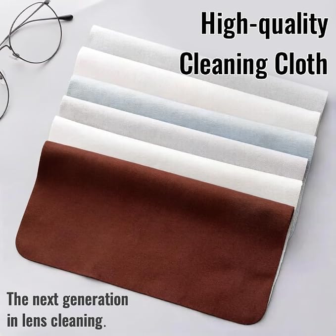 10 Pack Microfiber Chamois Cleaning Cloths, Safety & Scratch-Free Lens Cleaning - Image 2