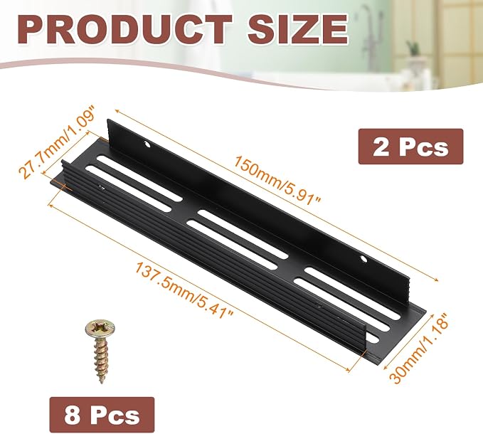 PATIKIL 2 Pcs Door Air Vent Covers, 6 x 1.2 Inch Aluminum Louvered Ventilation - Image 2