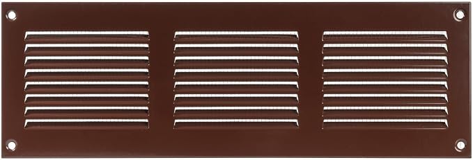 12 x 4 Inch Brown Air Register Cover Grille. Wall Register, Ceiling Register by HVACOV