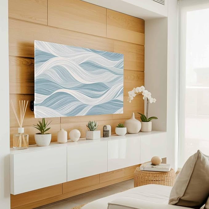 Abstract Gradient Water Ripple Indoor TV Cover, Elastic TV Screen Protector - Image 2