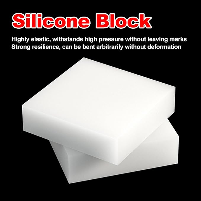 White Silicone Solid Pad 1Pieces Anti-Slip Flat Sealing Mats Block Size Length - Image 5