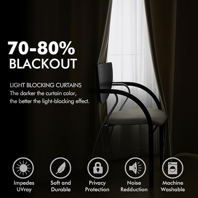 MIULEE Velvet Curtains Taupe Elegant Grommet Thermal Insulated Soundproof Room Darkening Curtains/Drapes for Classical Living Room Bedroom Decor 52 x 96 Inch Set of 2