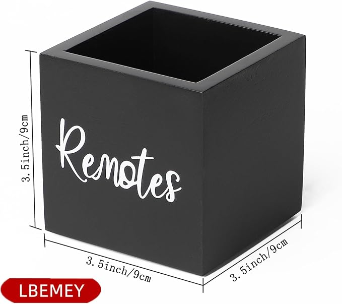 LBEMEY Wood Remote Control Holder, TV Remote Control Organizer - Image 3