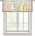 Easter Sheer Valances for Windows 60"x18", Light Filtering Kitchen Curtains by Unknown