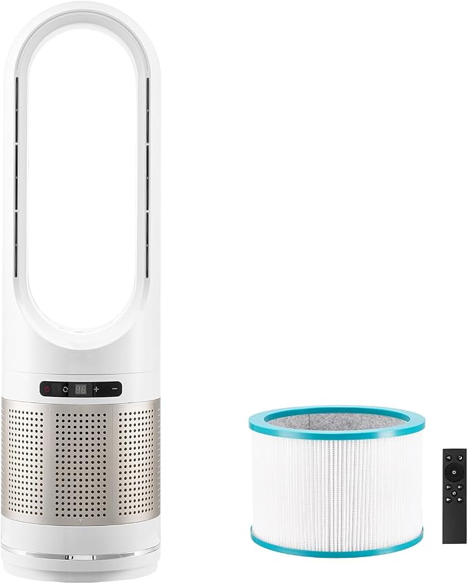 VEVOR Tower Fan Bladeless, 16.4ft/s Velocity Floor Fan by VEVOR