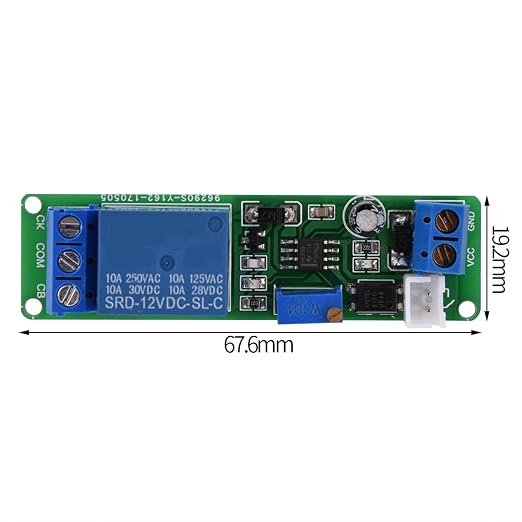 Timer Relay Module, DC 12V Adjustable Timer Delay Turn Off Module Timing Relay - Image 6