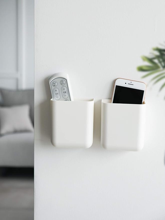 T-H-See Remote Holders Wall Mount Hole Free, Self-Adhesive Storage Box - Image 2