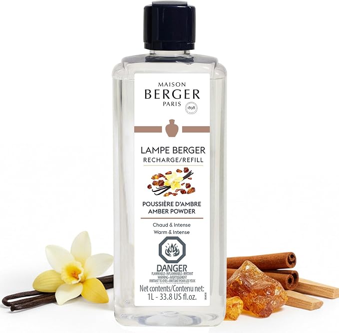 MAISON BERGER Lampe Berger Refill, 1 L, Amber Powder | Catalytic Lamp Fragrance by MAISONBERGER