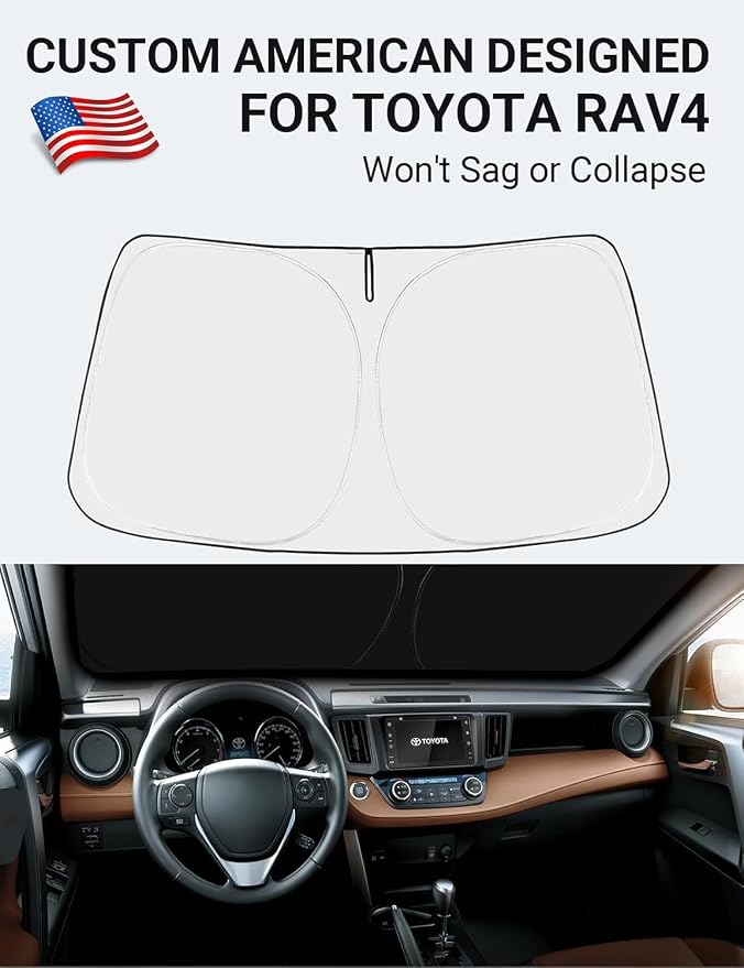 Proadsy 2026 Upgrade Front Windshield Sun Shade Foldable Sunshade Protector - Image 2