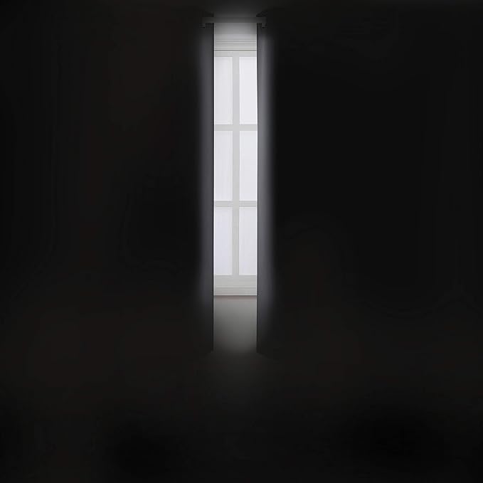LEMOMO Frost Grey Thermal Blackout Curtains/38 x 63 Inch/Set of 2 Panels Room Darkening Curtains for Bedroom