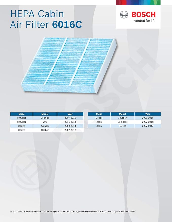 BOSCH 6016C HEPA Cabin Air Filter - Image 6