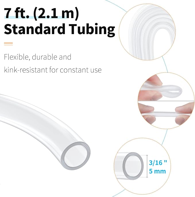 Pawfly 7 Feet Airline Tubing Standard Aquarium Air Pump Accessories - Image 2