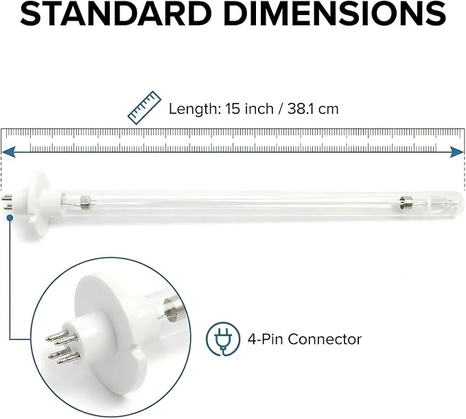 TUVL-215 Replacement Lamp for Fresh Air Blue-Tube, MAG 15 | TUVL-215 germicidal - Image 3