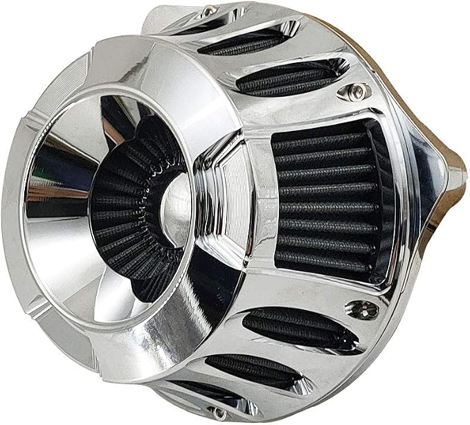 Air Cleaner Harley Filter Motorcycle Intake CNC Cut Kit Chrome by Unknown