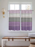 Country Wood Board Gray Purple Window Valance Curtains, Farmhouse Gradient by IDOWMAT