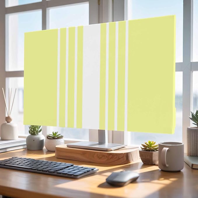 Yellow Stripe Color Block Indoor TV Cover, Elastic TV Screen Protector by Unknown