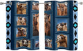 2 Panel Kitchen Cafe Curtains, Desert Camels Sunlight Filtering Nature Air by Hokiten