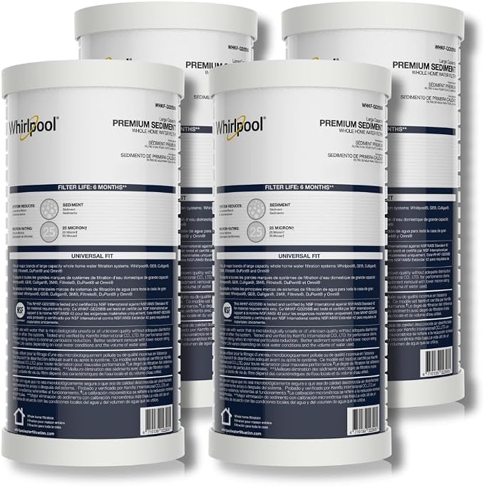 Whirlpool Whole House Large Capacity Sediment Filter WHKF-GD25BB, Full Case of by Unknown