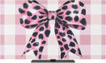 Pink Leopard Print Bow Indoor TV Cover, Elastic TV Screen Protector Check by Unknown