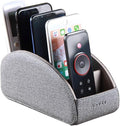 TV Remote Control Holder with 5 Compartments, Pu Leather Remote Caddy/Box/Tray by YAPISHI