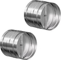 Hon&Guan Duct Damper 4 inch, Backdraft Damper One-Way Airflow Backflow Preventer by HonGuan