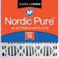 Nordic Pure 20x20x5 Pleated MERV 15 Plus Carbon Air Filter 1 Pack | Actual by NordicPure