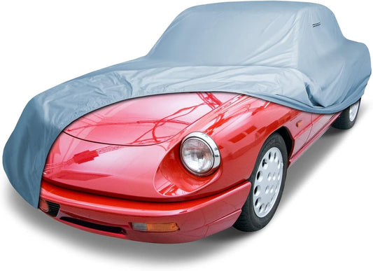 iCarCover Custom Car Cover for 1976-1994 Alfa Romeo Spider, Waterproof All Weather Rain Snow UV Sun Protector Full Exterior Weatherproof Indoor Outdoor Car Cover with Strap