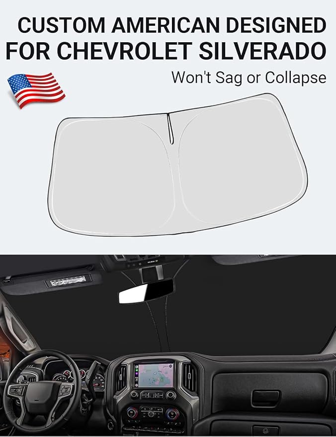 Proadsy 2026 Upgrade Front Windshield Sun Shade Foldable Sunshade Protector - Image 2
