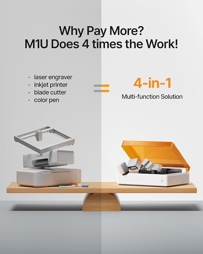 xTool M1 Ultra Laser Engraving Machine, Desktop 4-in-1 Craft Machine - Image 3