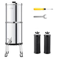 VEVOR Gravity-fed Water Filter System, 2.25G 304 Stainless-Steel Countertop by VEVOR
