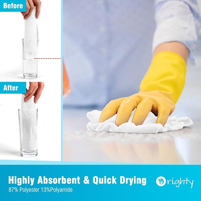 Orighty Microfiber Cleaning Cloth, 400 Pack Highly Absorbent Cleaning Rags - Image 3