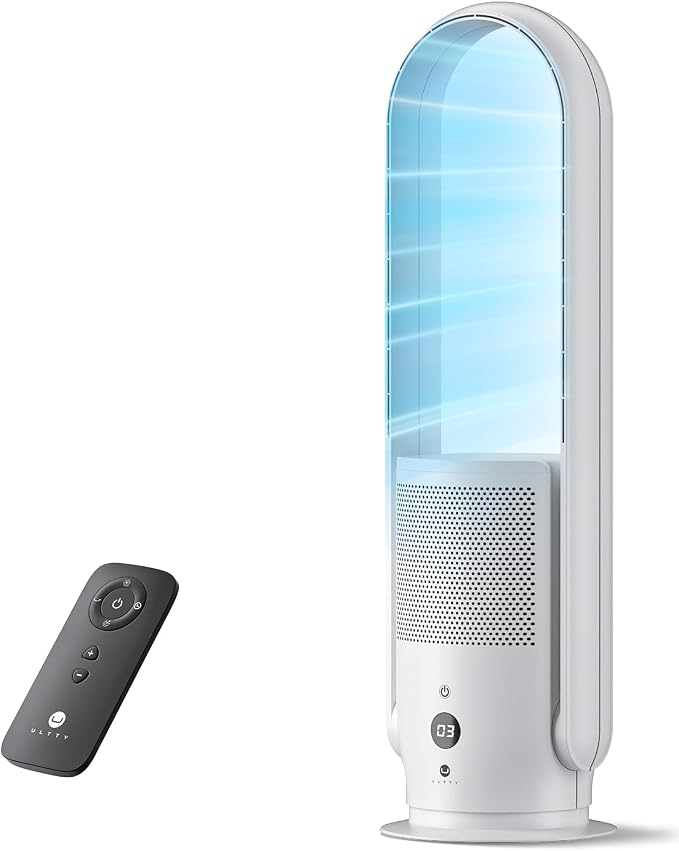 ULTTY Bladeless Tower Fan and Air Purifier Combo, - Image 8
