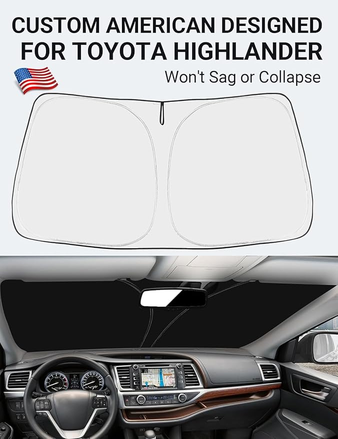Proadsy 2026 Upgrade Front Windshield Sun Shade Foldable Sunshade Protector - Image 2
