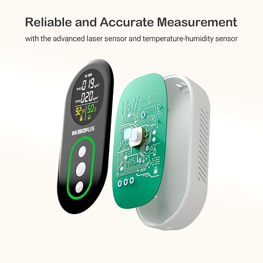 INKBIRDPLUS PM2.5 Indoor Air Quality Monitor, Portable PM2.5 PM10 and - Image 4