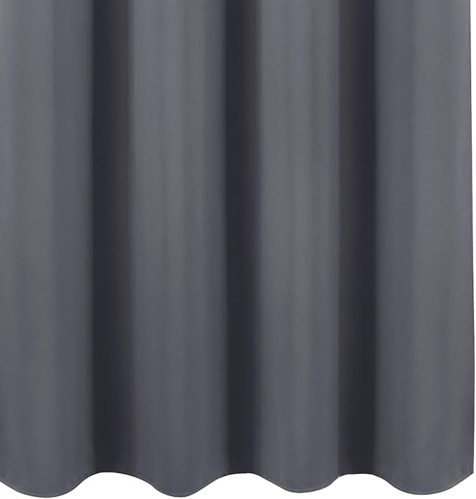 LEMOMO Blackout Curtains 66 x 54 Inch Long Grey Curtains Set of 2 Panels Room Darkening Curtains for Bedroom and Living Room