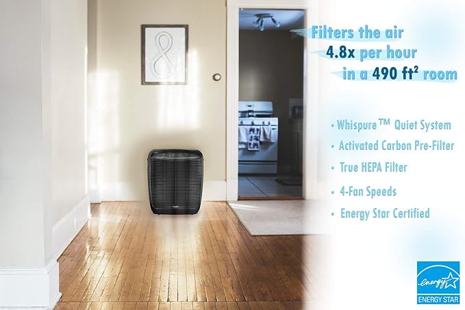 Whirlpool WP500B WP500 Whispure Air Purifier, Slate Black - Image 6