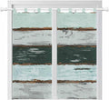 Blue Teal Bedroom Curtains 72 Inch Length, Window Curtains Tab Top, Vintage by Unknown