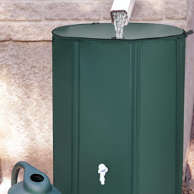 Goplus 100 Gallon Collapsible Rain Barrel, Portable Rain Barrels to Collect - Image 9