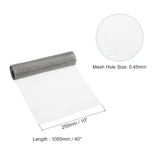PATIKIL 40" L x 10" W Woven Wire Mesh, 40 Mesh 316L Stainless Steel Air Vent - Image 2