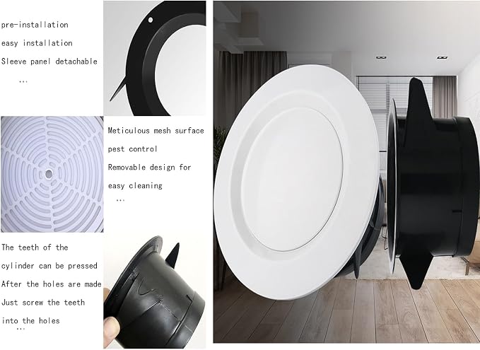 Black and White Fresh Air Outlet, Special Exhaust Air Outlet - Image 6