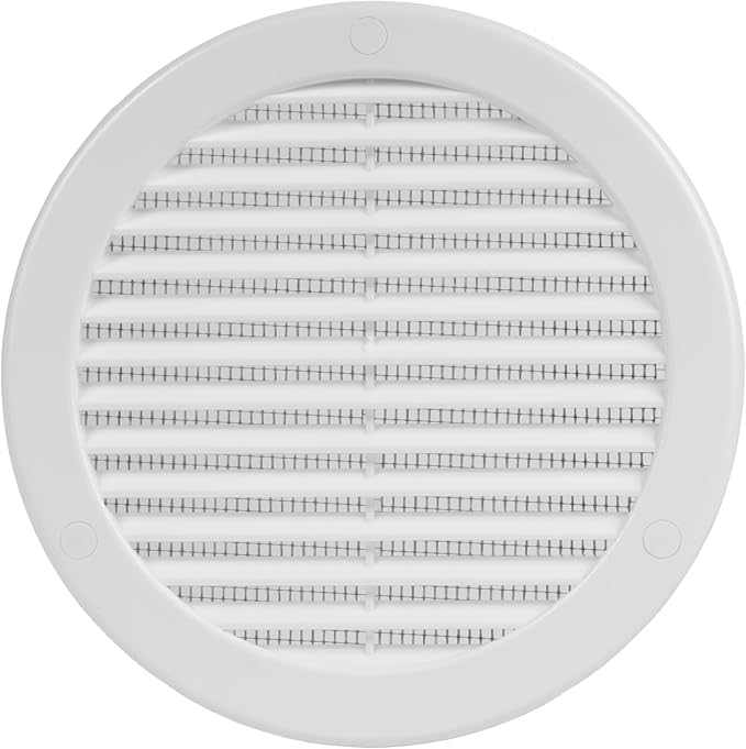6" Round Air Vent Cover – White Plastic Soffit Air Vent Deflector by HVACOV