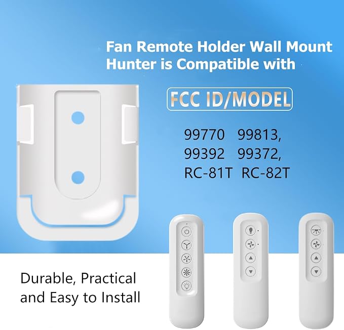 2PCS Fan Remote Control Holder Wall Mount - Image 2